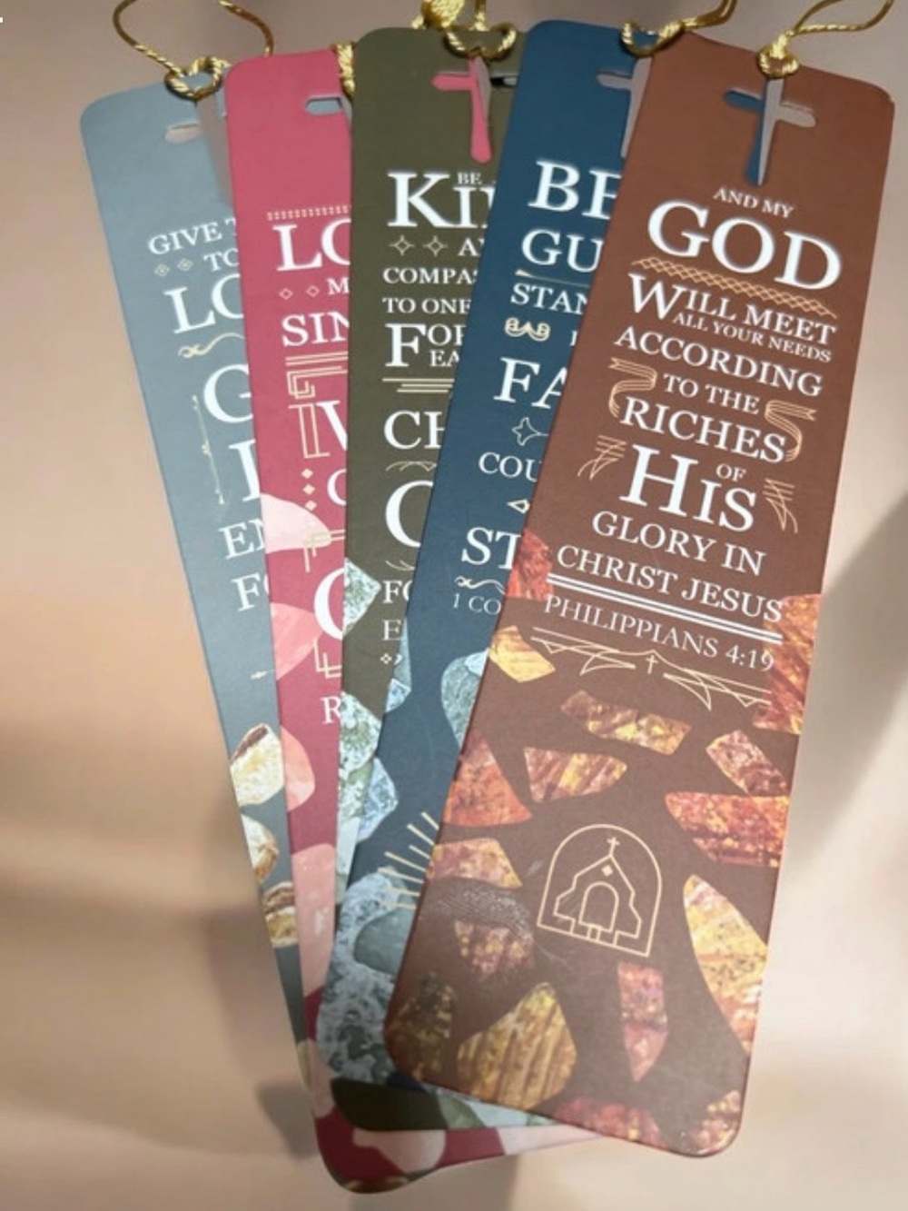 Inspirational Scripture Bookmarks - Set of 5